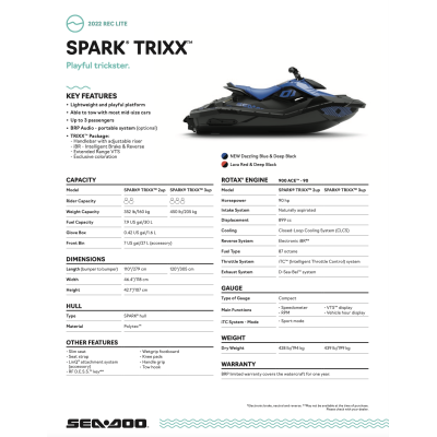 SEA-DOO SPARK TRIXX 2 locuri 2020