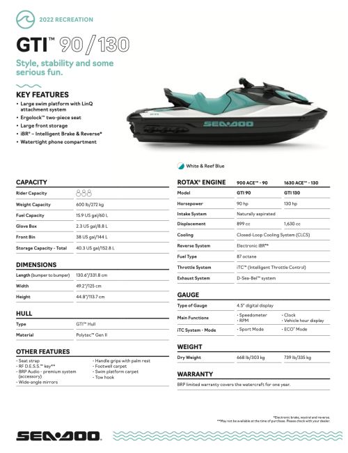 SEA-DOO GTI 130 2022