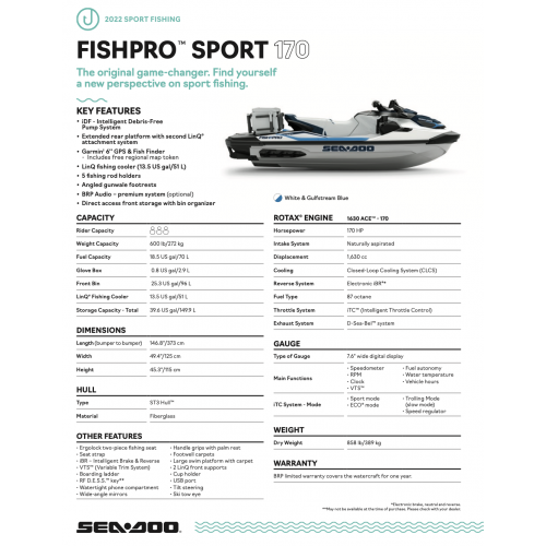 SEA-DOO FishPro Sport iDF 170 2022
