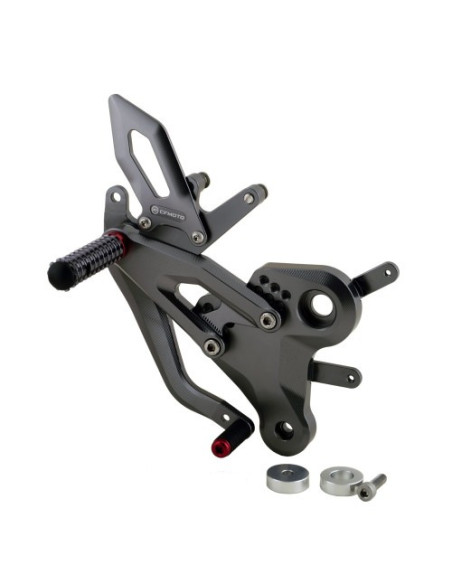 Right raised foot pedal titanium 450SR