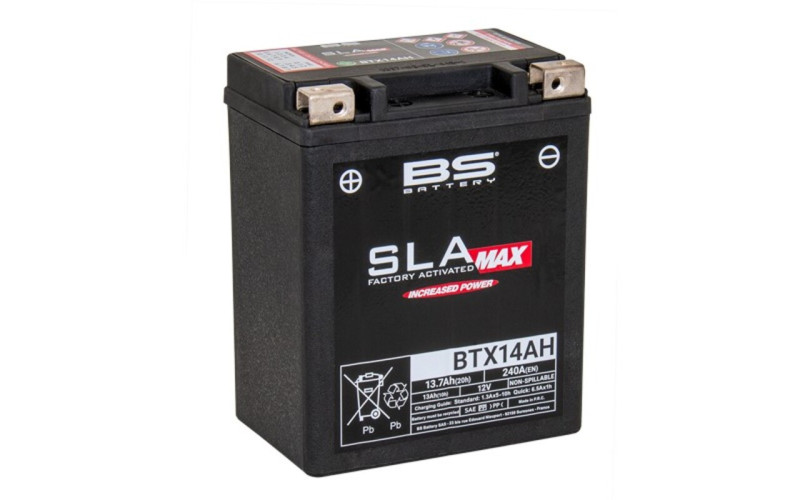 BS BATTERY SLA Max Battery Maintenance Free Factory Activated - BTZ14S MAX FA