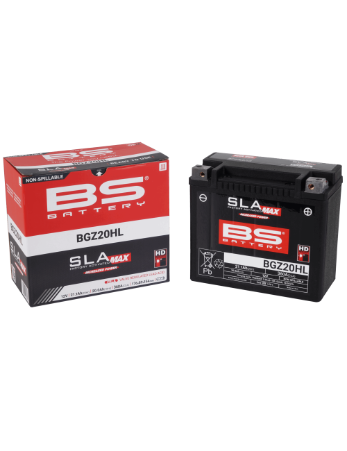 BS BATTERY SLA Max Battery Maintenance Free Factory Activated - BGZ20HL