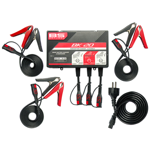 Încărcător Inteligent de Baterii BS BATTERY BK20 - 6 V/12 V 3x2 A