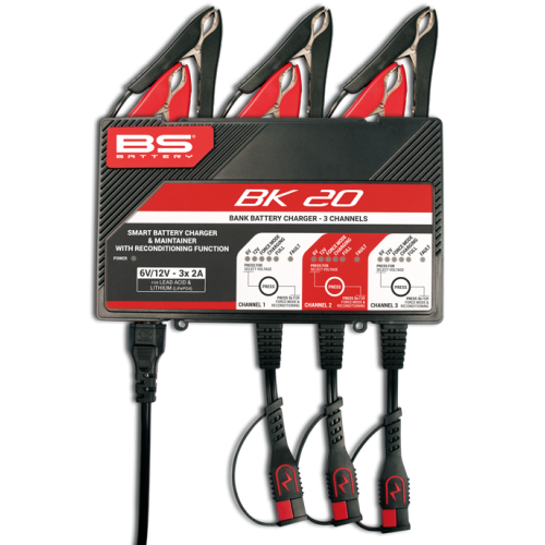 Încărcător Inteligent de Baterii BS BATTERY BK20 - 6 V/12 V 3x2 A