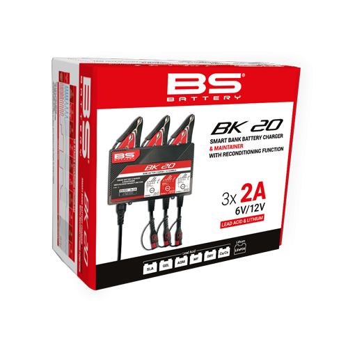 Încărcător Inteligent de Baterii BS BATTERY BK20 - 6 V/12 V 3x2 A