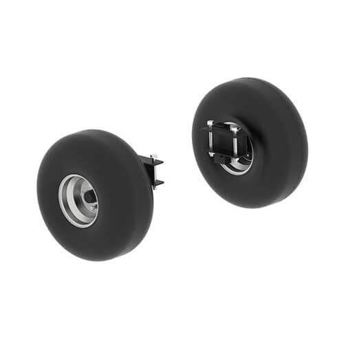 Support wheels for the Iron Baltic soil leveling roller