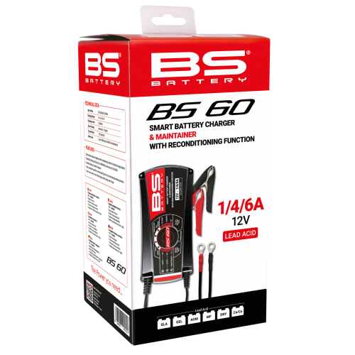 BS BATTERY BS60 Pro-Smart Battery Charger - 12V 1/4/6A