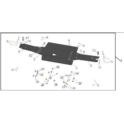 Pl. Front A-arm guards (pair) CFMOTO CFORCE 625