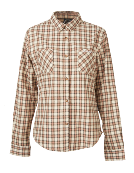 Women's Pink & Khaki Checked Blouse