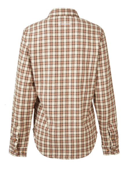 Women's Pink & Khaki Checked Blouse
