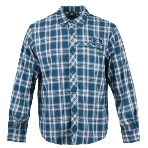 Men's Blue & White Checked Shirt