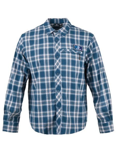 Men's Blue & White Checked Shirt
