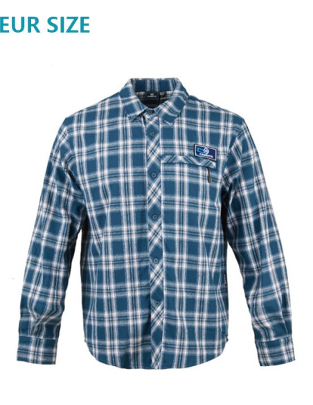 Men's Blue & White Checked Shirt