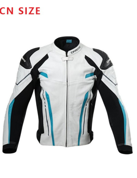 Geacă bărbați CFMOTO Cycling White Leather