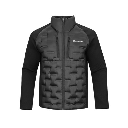 Black knitted sleeved down jacket
