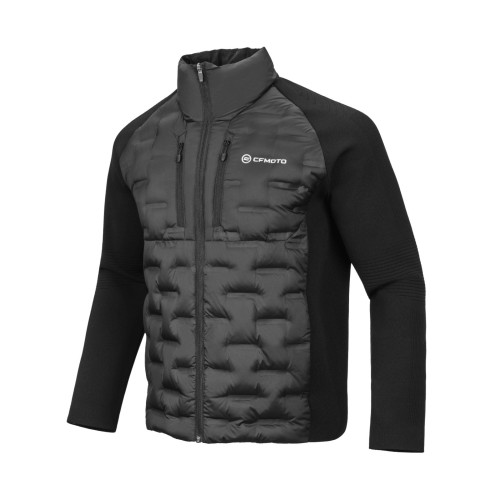 Black knitted sleeved down jacket