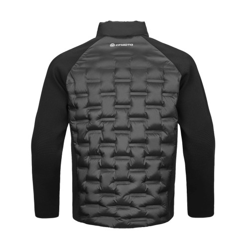 Black knitted sleeved down jacket