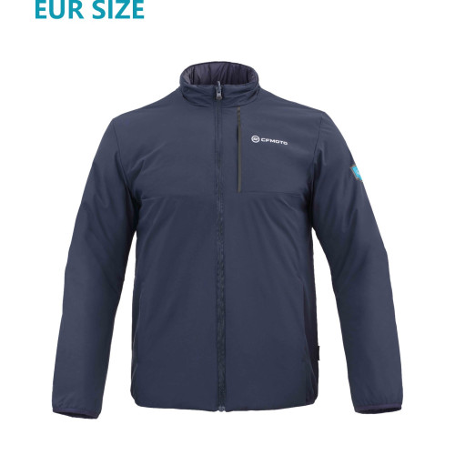 Reversible stand-up collar cotton-padded jacket