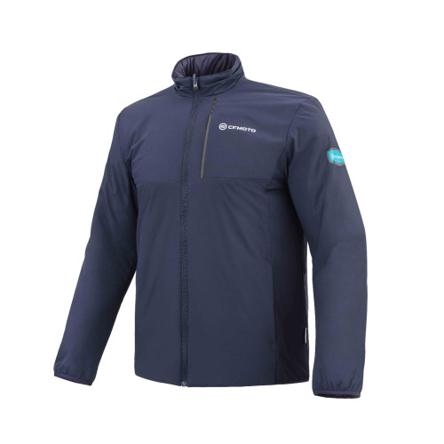 Reversible stand-up collar cotton-padded jacket