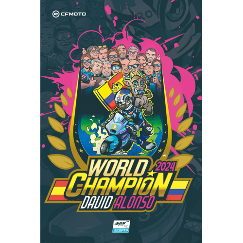 Afiș mare campion mondial Moto3 Rider