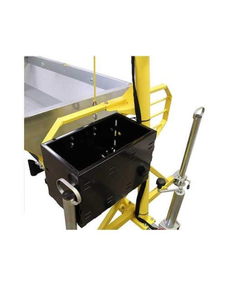 Luggage container with Iron Baltic chainsaw holder