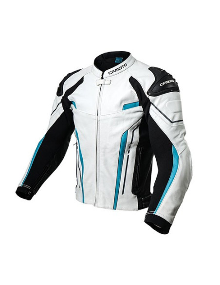 CFMOTO кожено яке бяло
