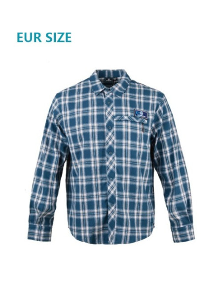 Male Blue-White Checked Blouse