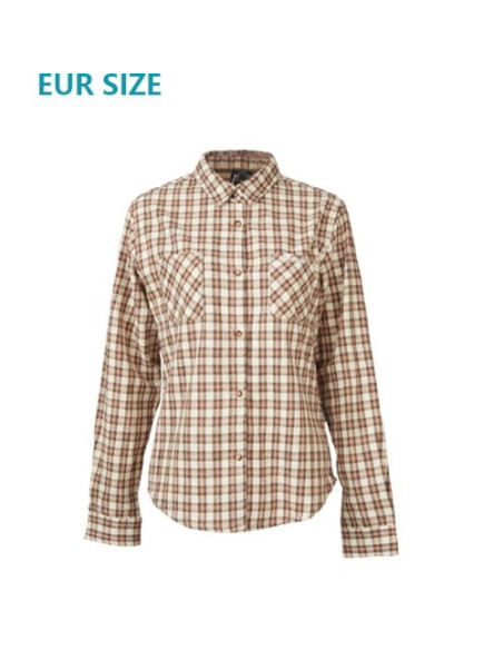 CFMOTO Female Pink Khaki Checked Blouse